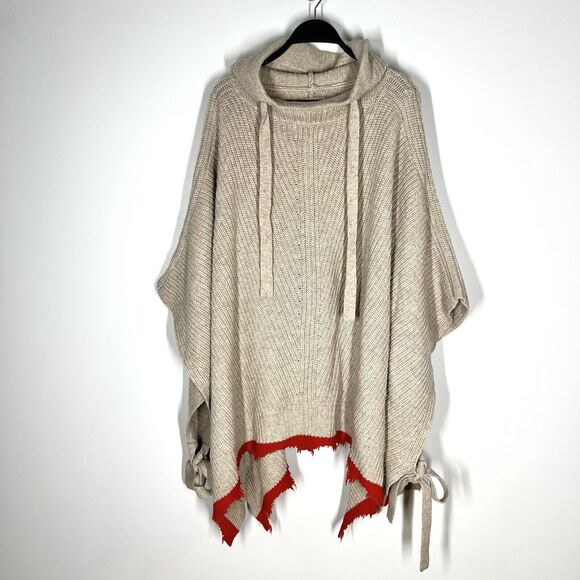 Zadig & Voltaire Sz XS/S Callista Poncho Hooded Wool Yak - Picture 2 of 12